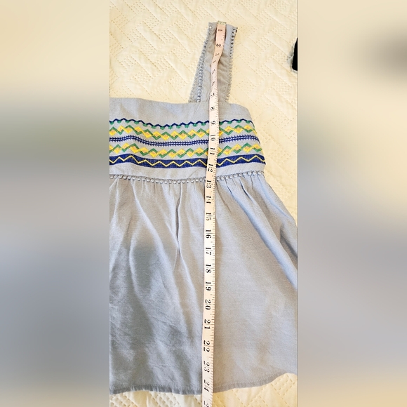 Blu Pepper Sky Blue Elastic Tank Top Women’s Embroidery Size Large - Picture 10 of 12